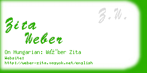 zita weber business card